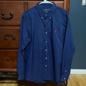 Men’s Ralph Lauren dress shirt blue XL NWOT